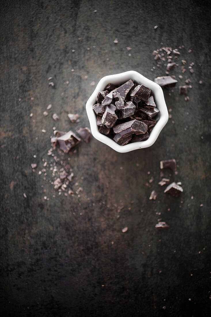 Chopped dark chocolate