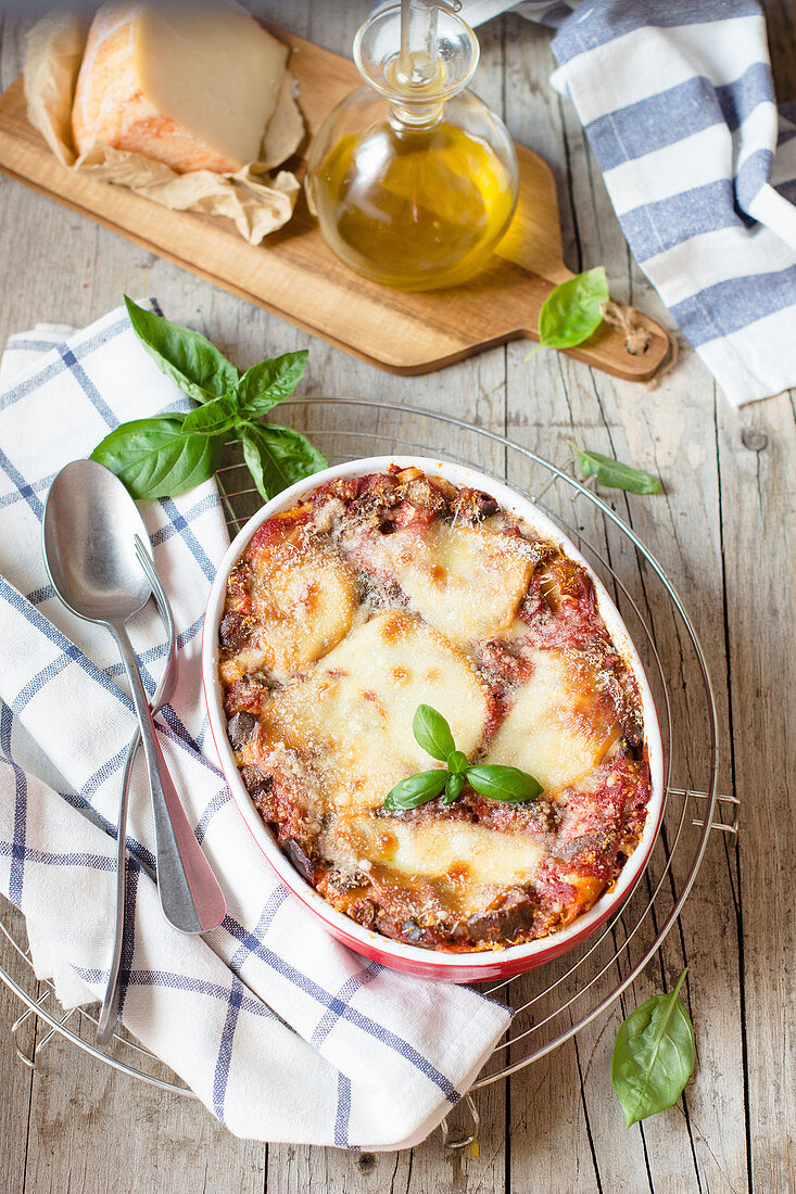 Parmigiana Lasagne mit Auberginen