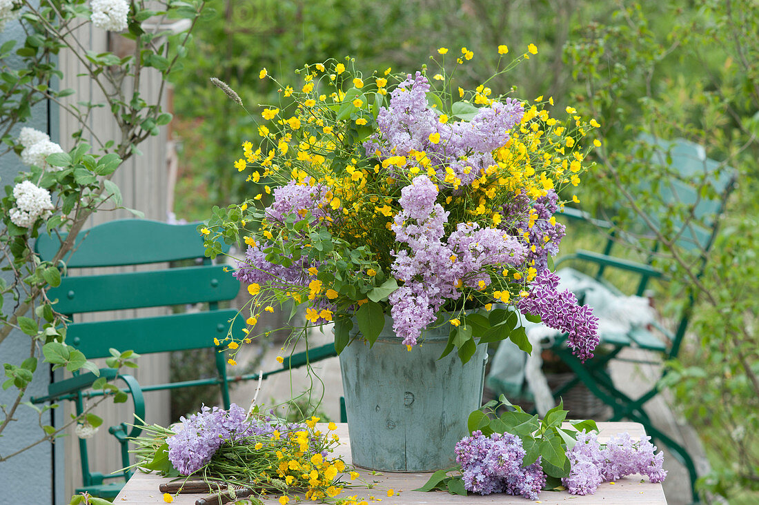 Bouquet Of Lilac And Buttercups