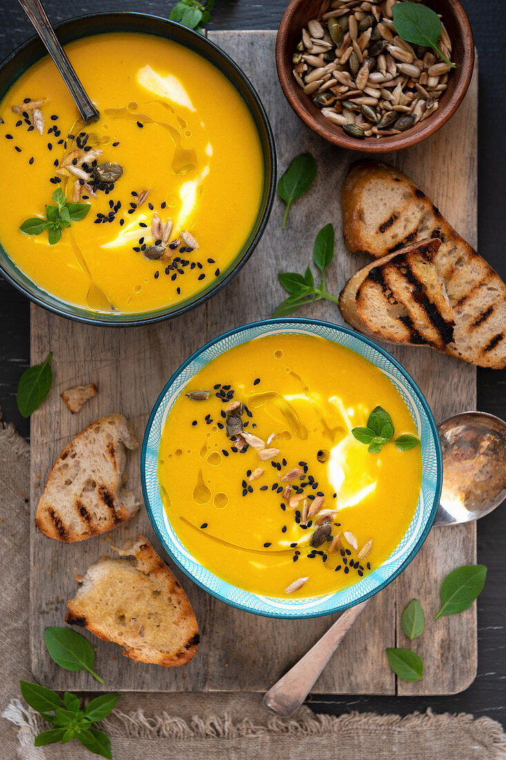 Vegetable turmeric and coconut vegan soup