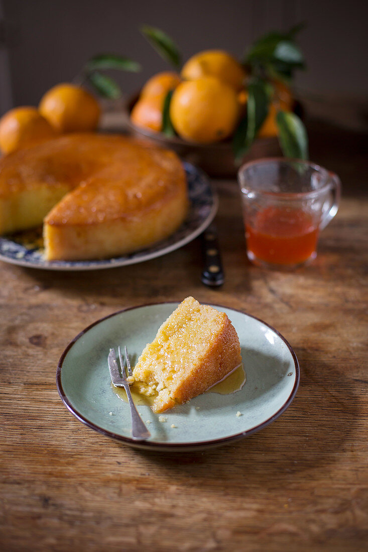 Orangenkuchen mit Sirup