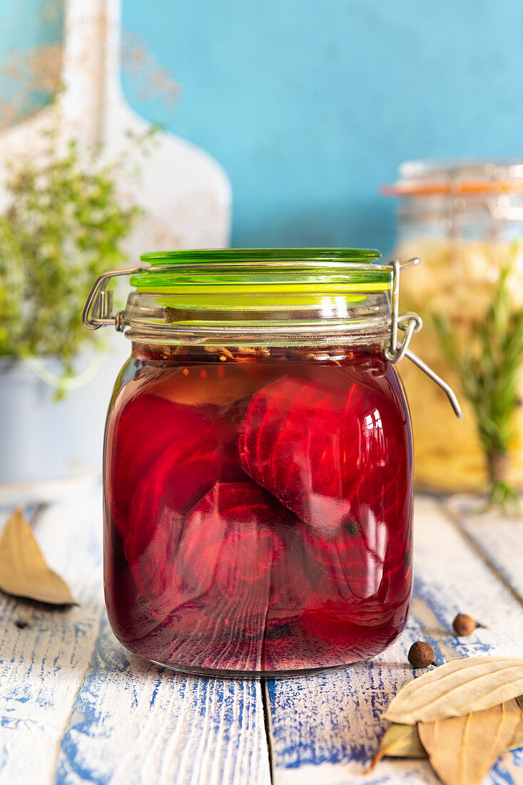 Fermented beetroots in brine