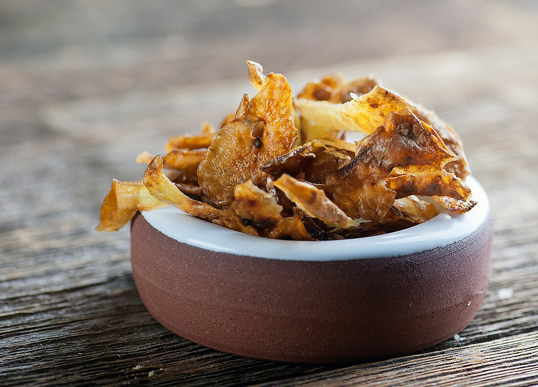 Kartoffelschalen-Chips