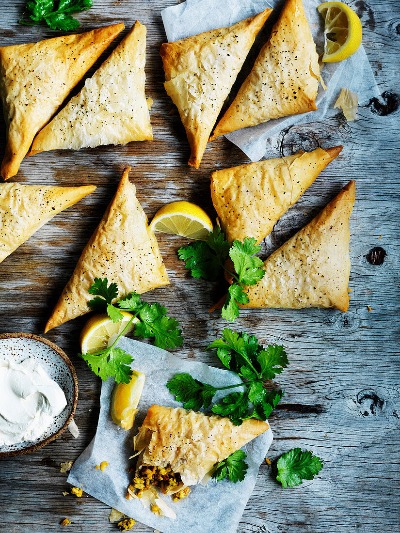 Chicken Pastilla Triangles