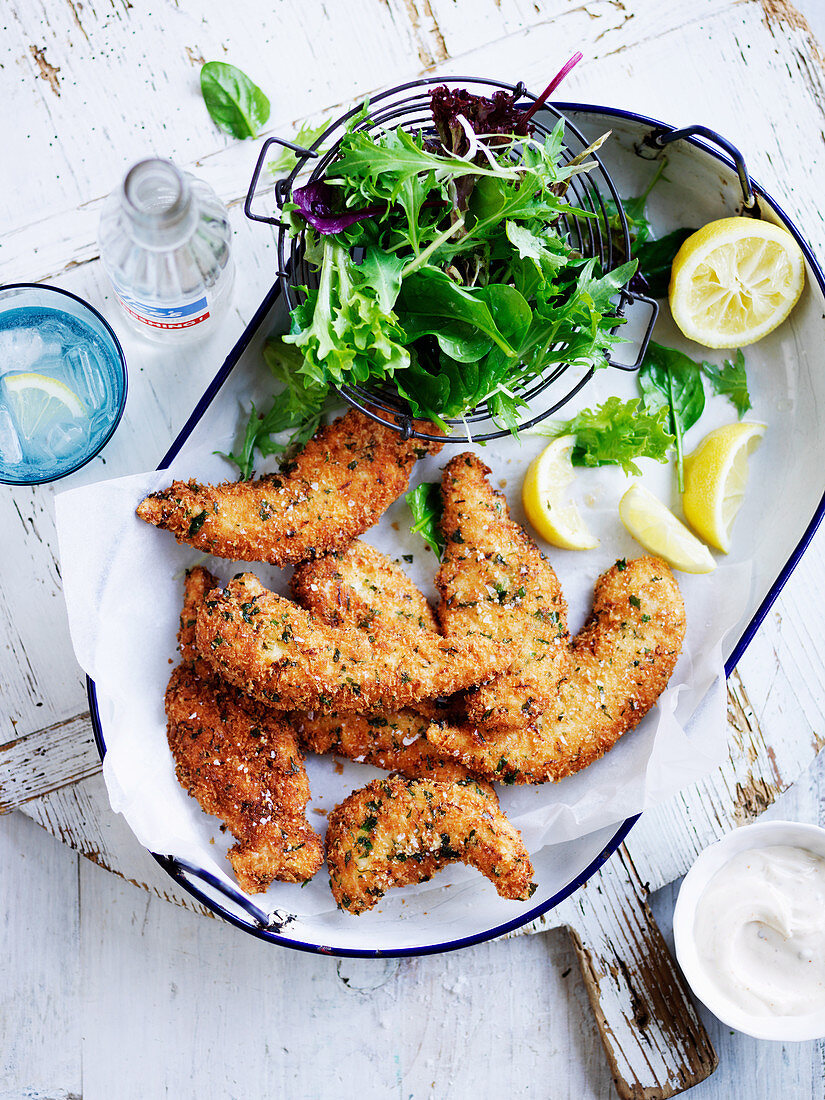 Crumbed Chicken with Spicy Mayonnaise