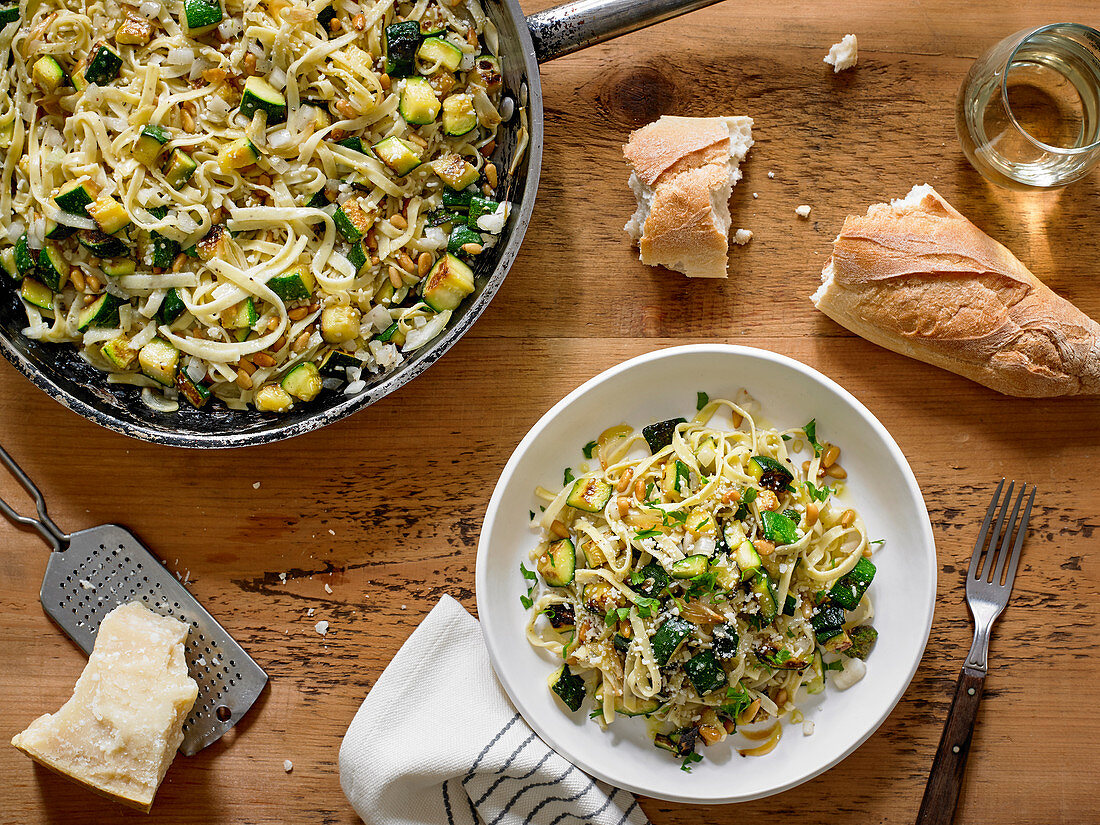 Fettuccine With Zucchini