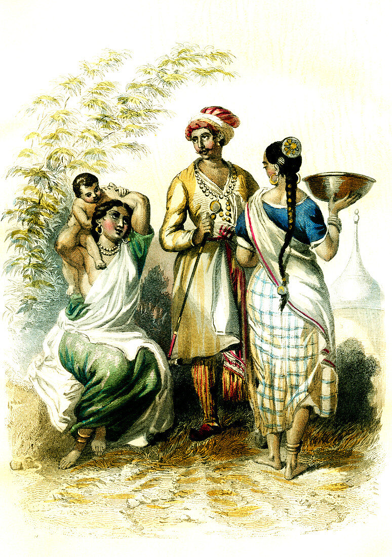 Hindu Brahmin family, 19th century