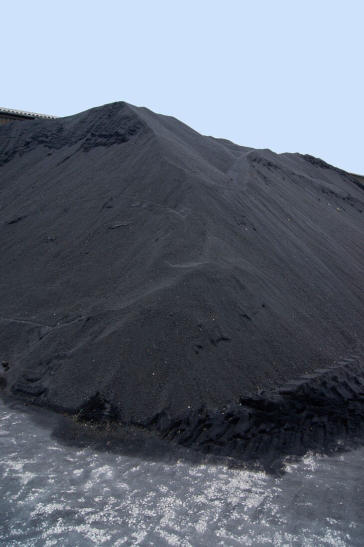 Dockside coal heap