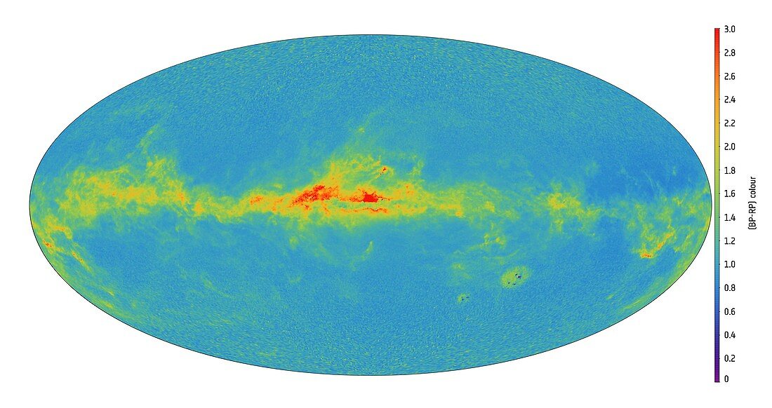 Gaia satellite image of stars near the Galactic Centre