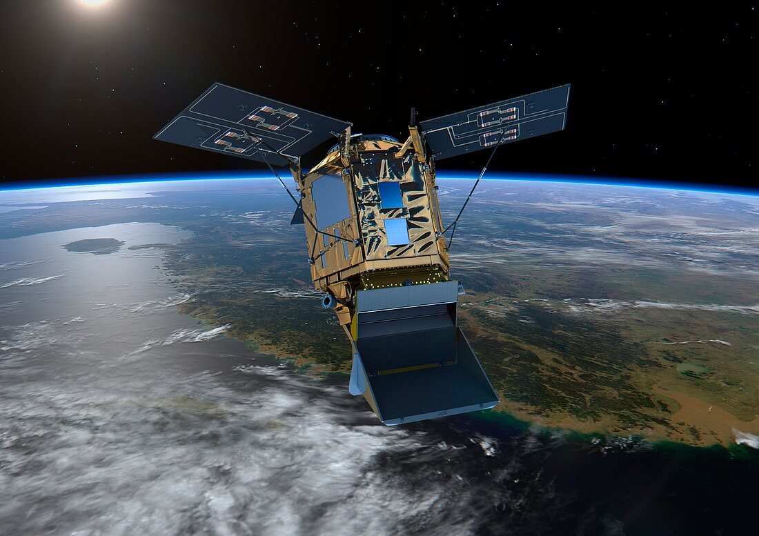 Sentinel-5P satellite in orbit, artwork
