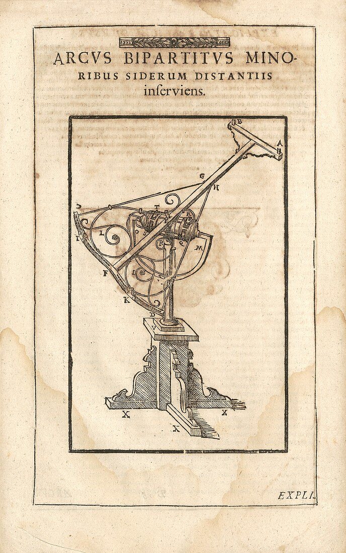 Bipartite arc astronomical instrument, illustration