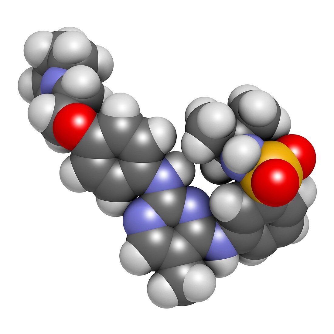 Fedratinib cancer drug molecule