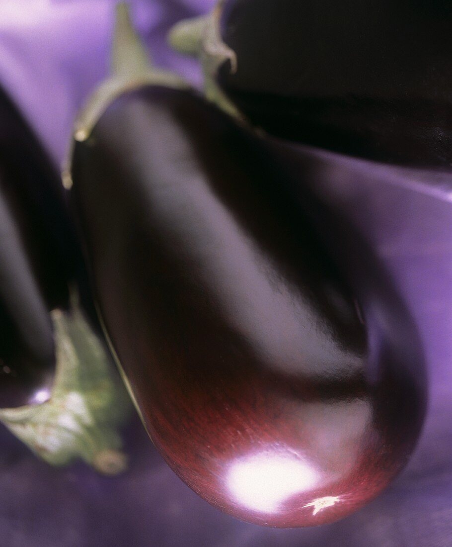 Close Up of Purple Eggplant