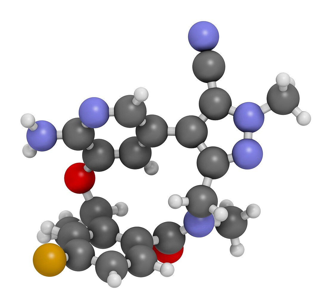 Lorlatinib cancer drug molecule