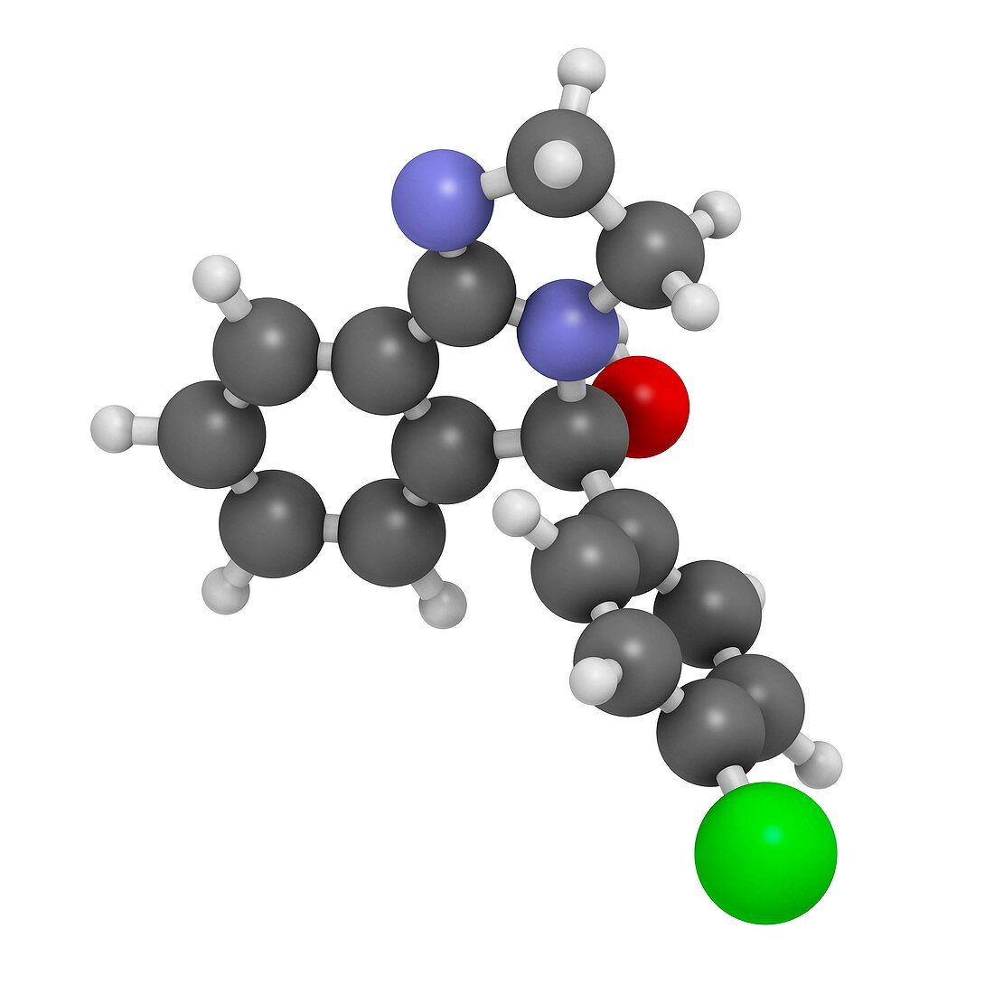 Mazindol appetite suppressant drug molecule