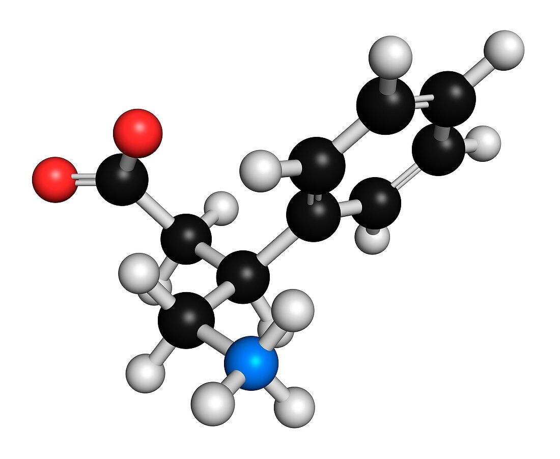 Phenibut anxiolytic and sedative drug molecule