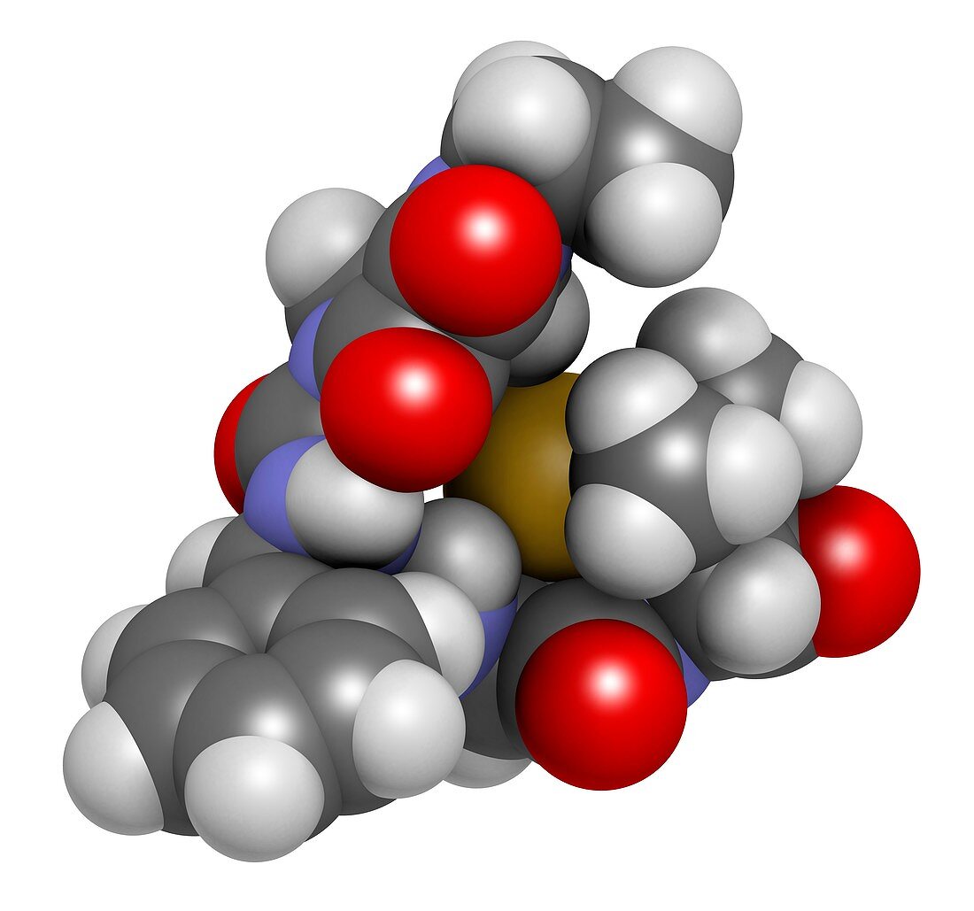 Piperacillin antibiotic drug molecule