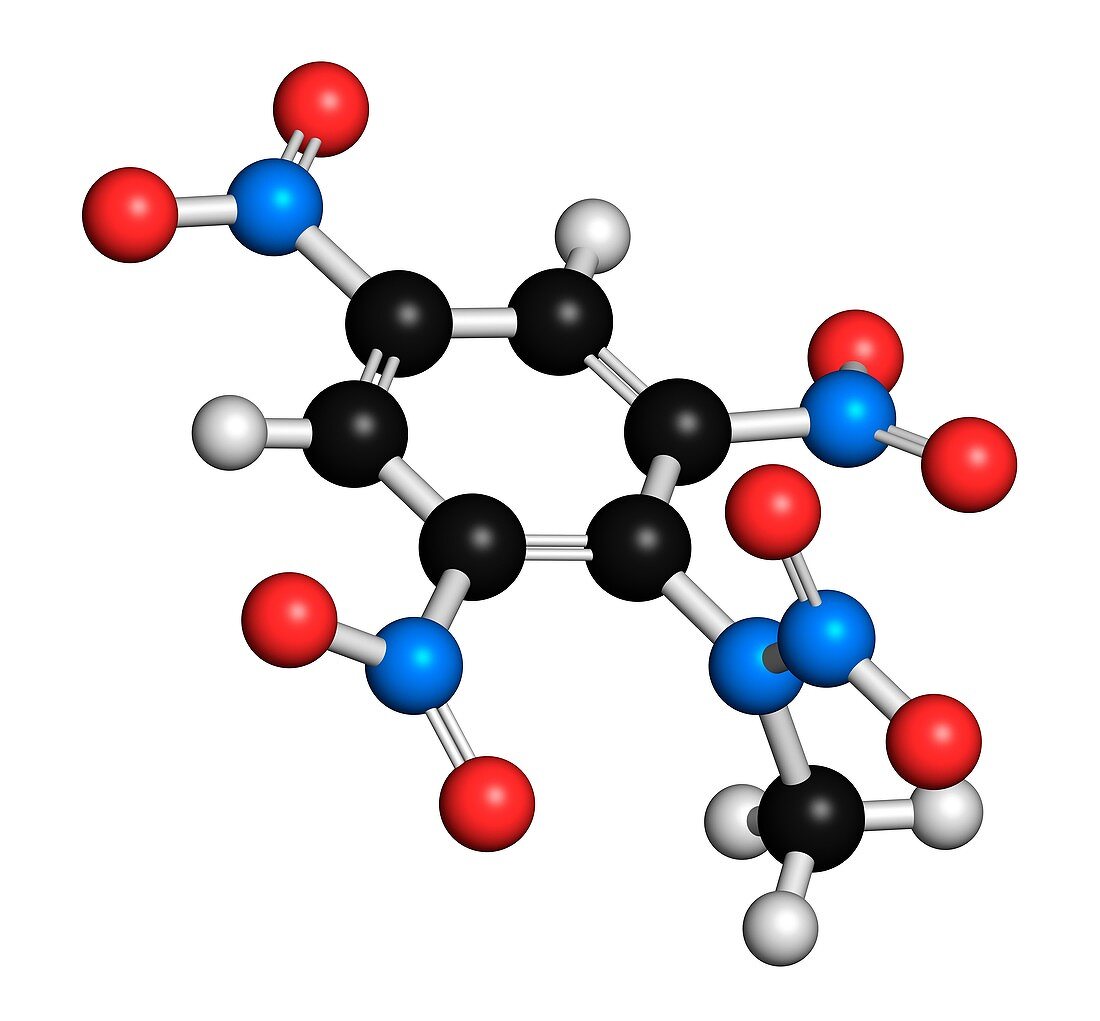 Tetryl explosive molecule