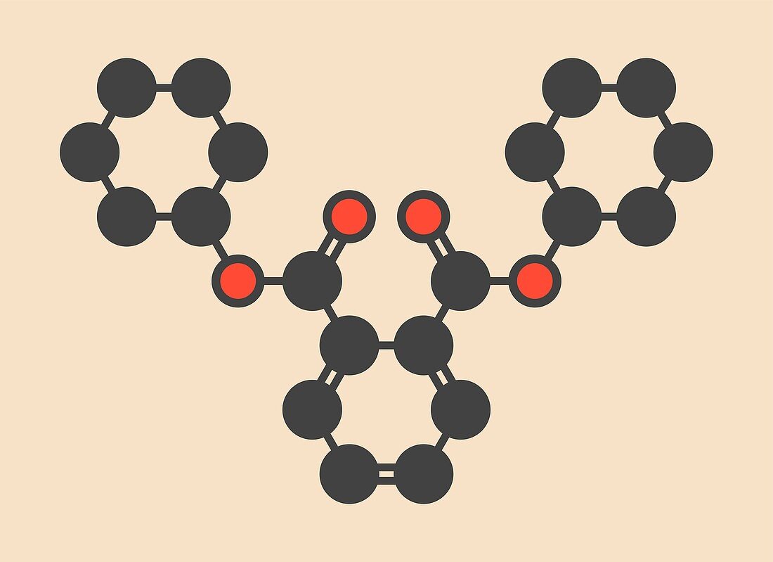 Dicyclohexyl phthalate plasticizer molecule