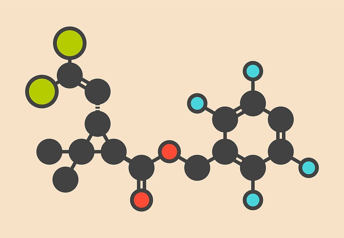 Transfluthrin insecticide molecule