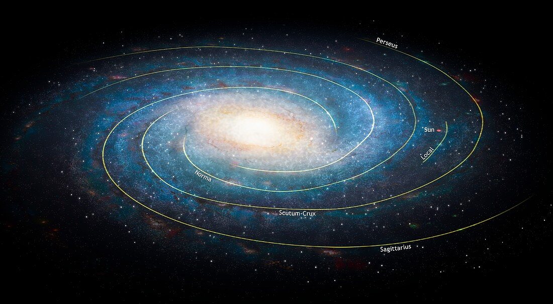 Milky Way galaxy, illustration