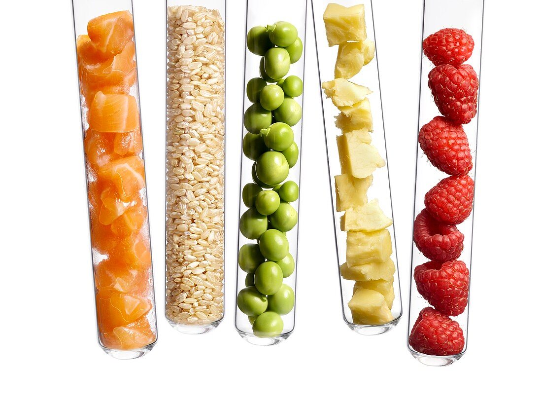 Foods in test tubes