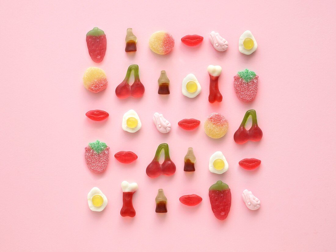 Bright coloured candies