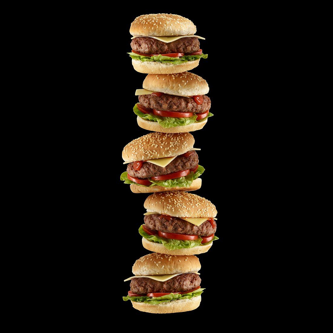 Stack of hamburgers