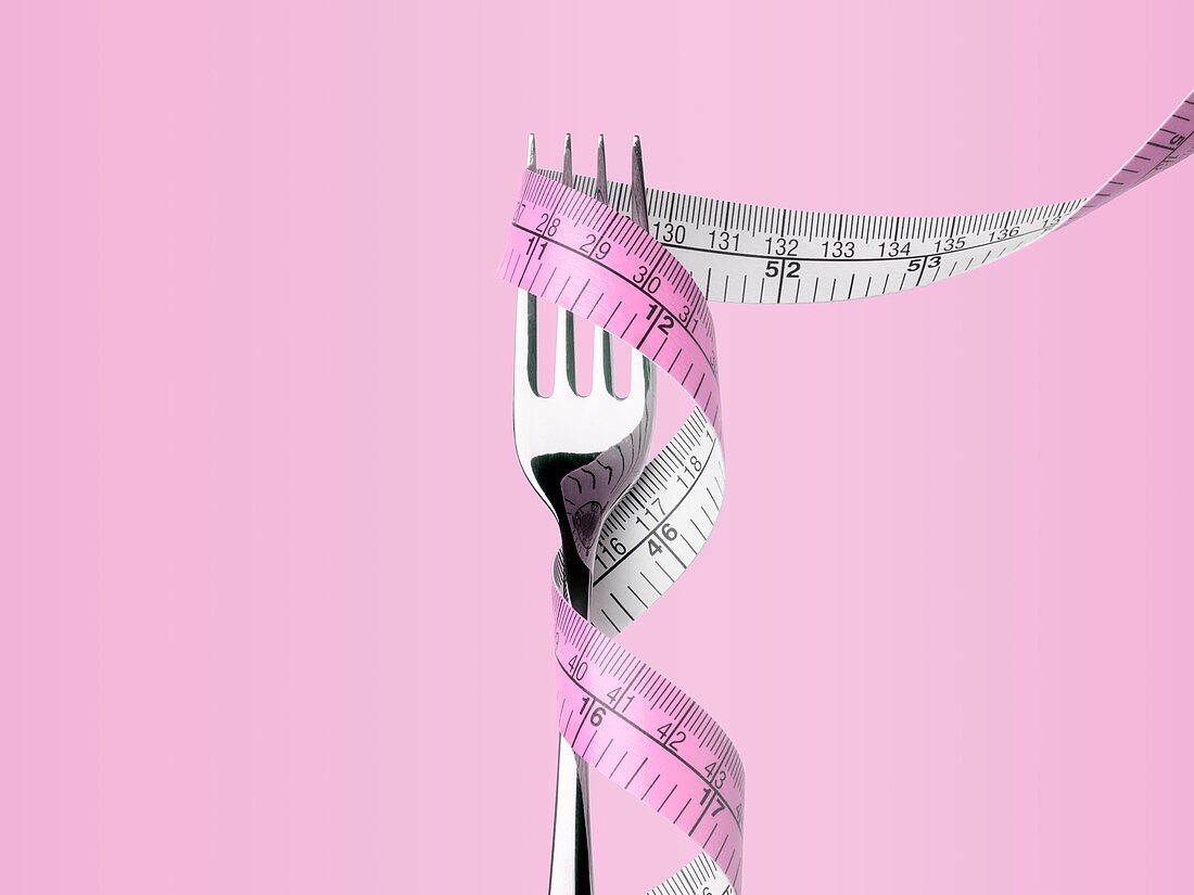 Fork with tape measure