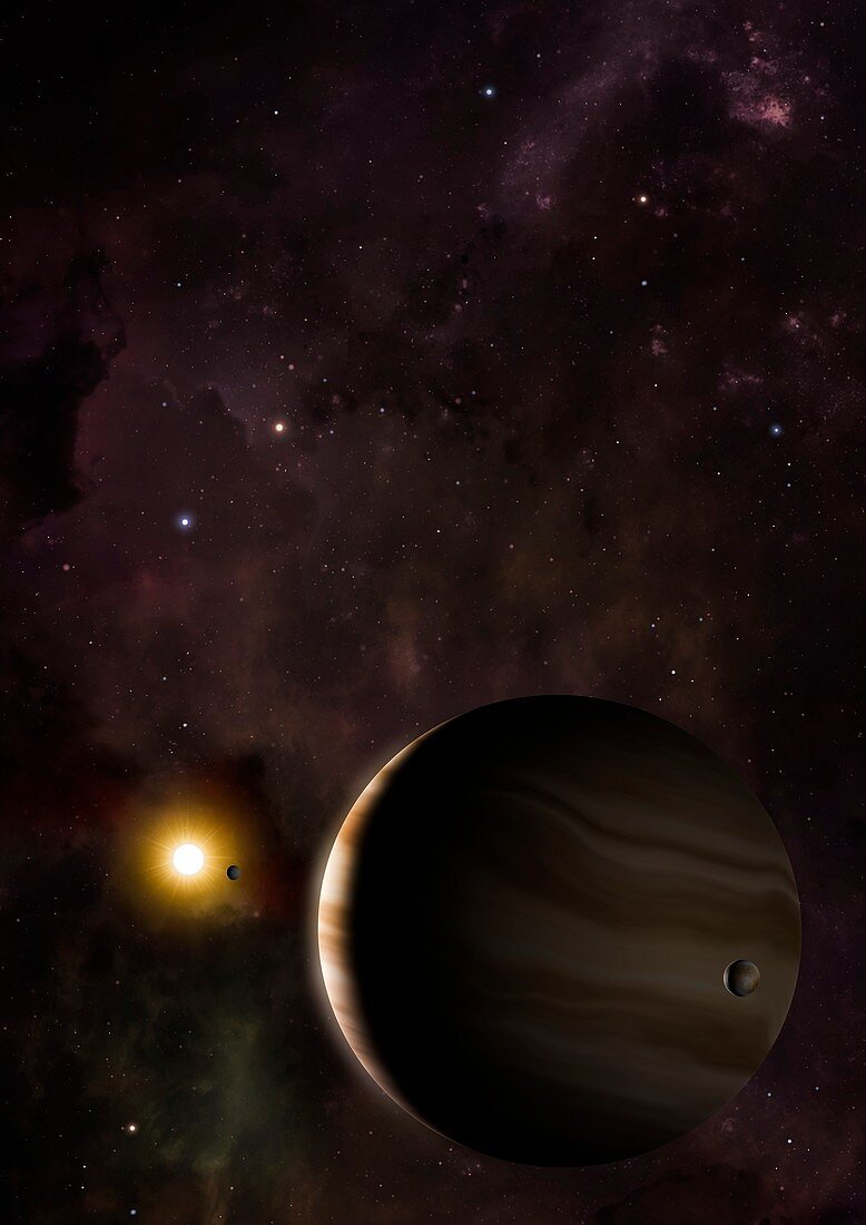 Wasp 39b hot Saturn exoplanet, illustration