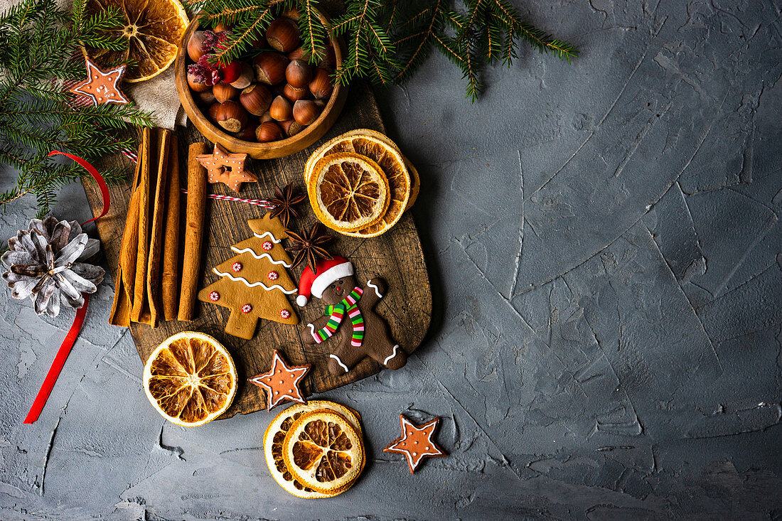 Christmas cookies and spices