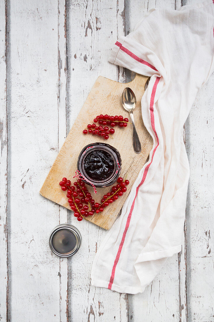 Homemade blackcurrant jelly