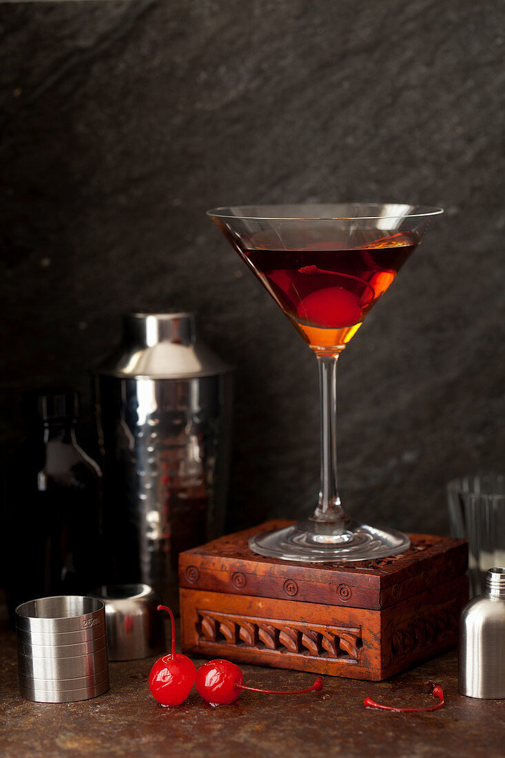 Klassischer Manhattan Cocktail
