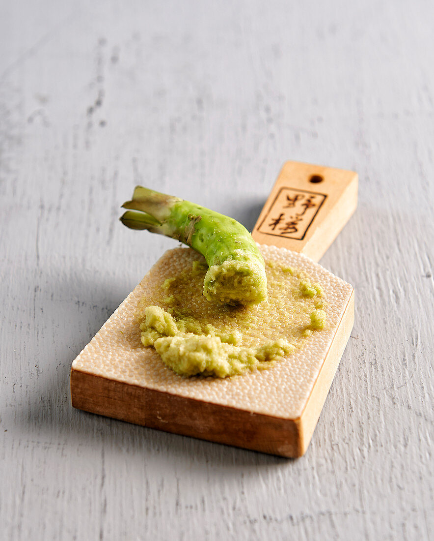 Wasabi on a wooden board