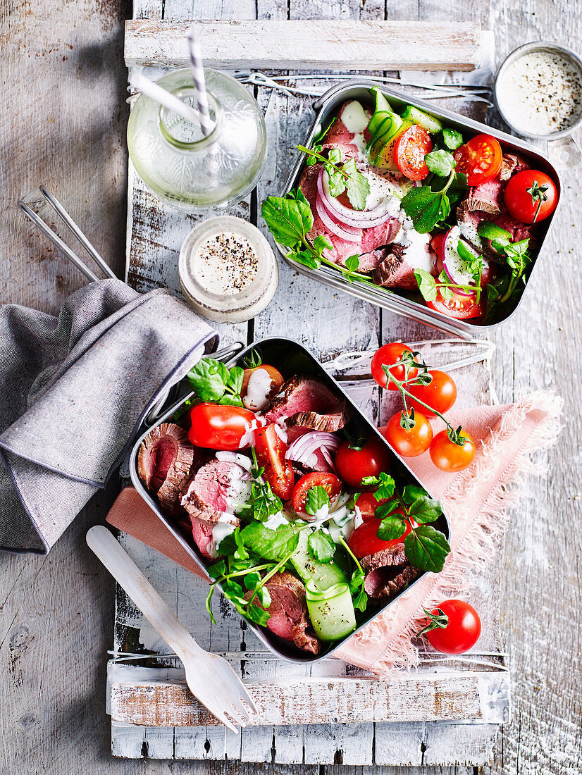 Roast Beef and Watercress Salad