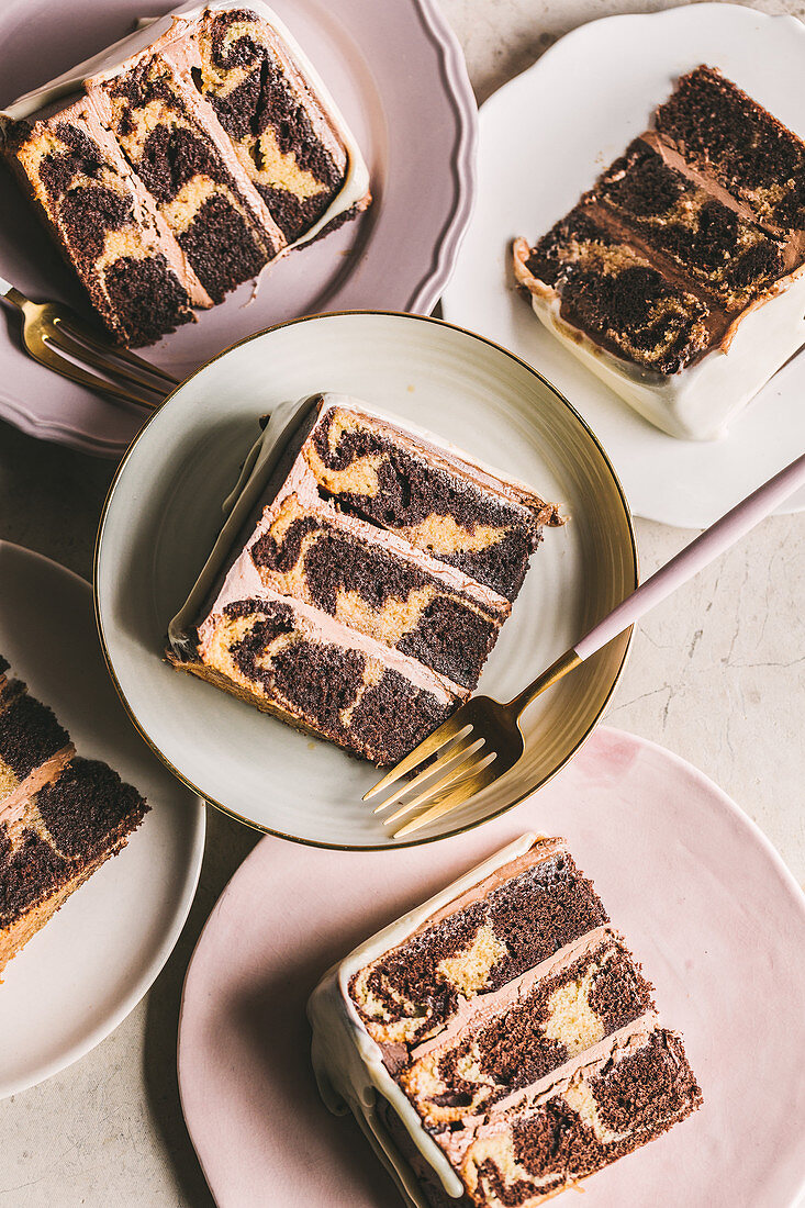 Moerkoffie Cake (Marmor-Kaffeekuchen, Südafrika)