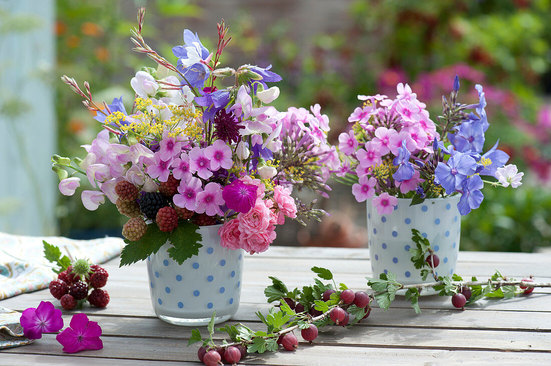 Small bouquets from the perennial garden