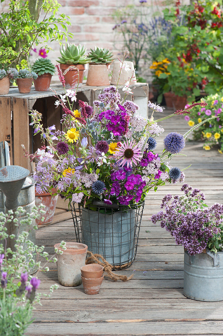 Colourful bouquet across the perennial garden