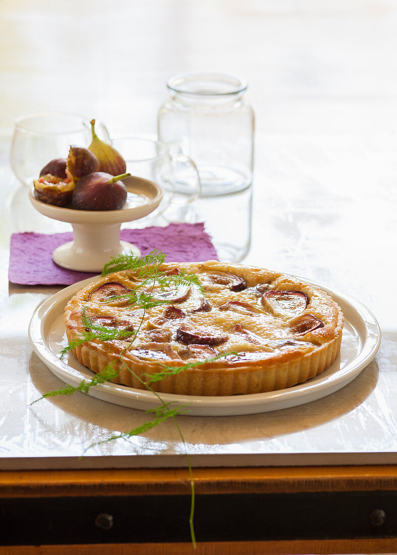 Feigenkuchen mit Mandelcreme