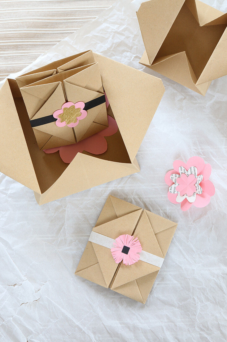Origami envelopes and gift boxes