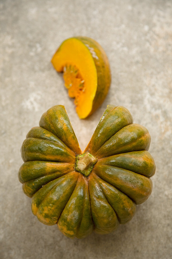 Green and yellow pumpkin