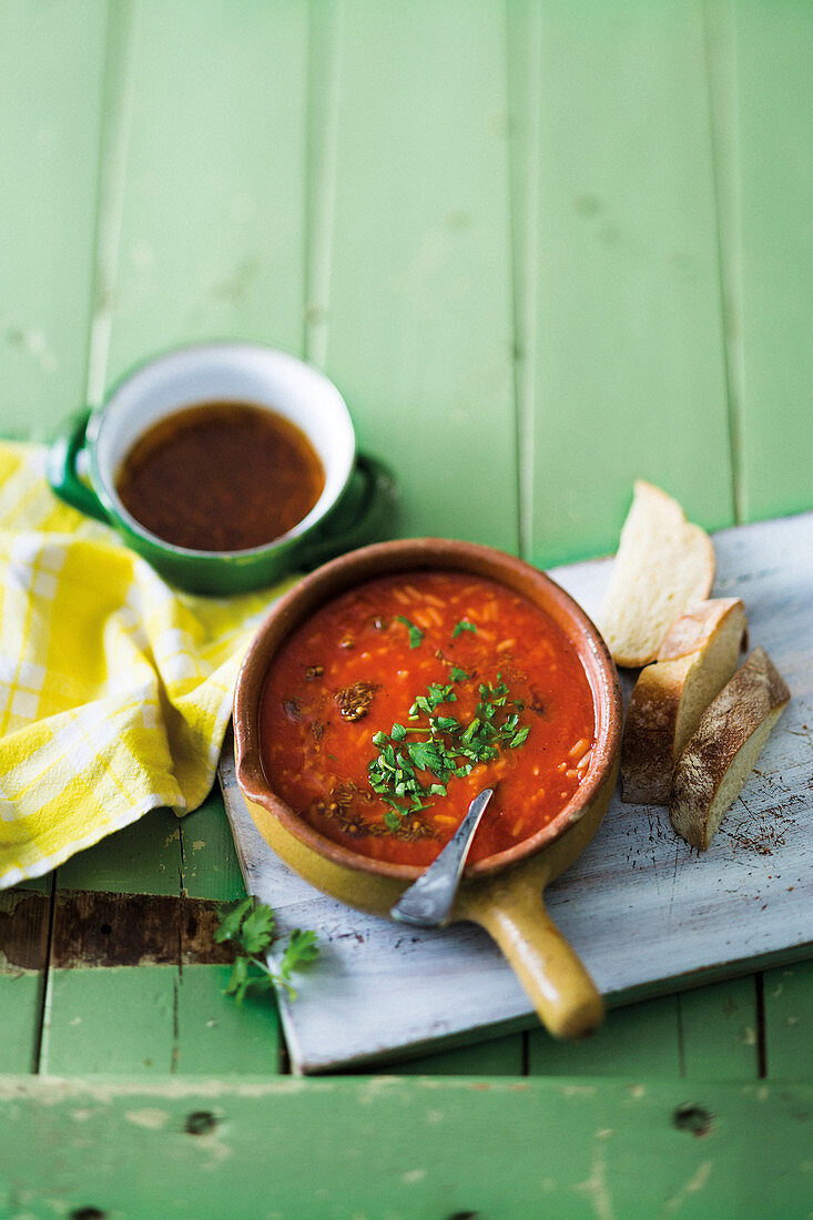 Tomato and rice soup