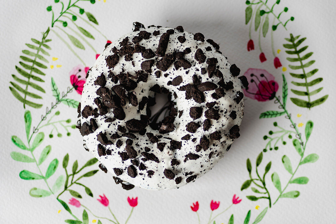 Donut with chocolate