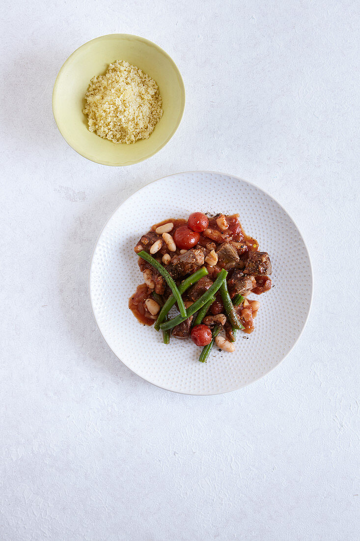 Beef tagine with green beans