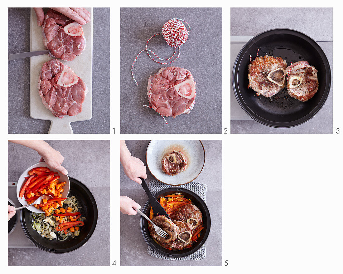 Veal tagine being made