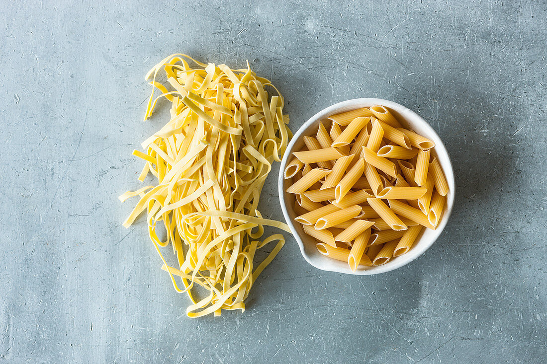 Penne and tagliatelle