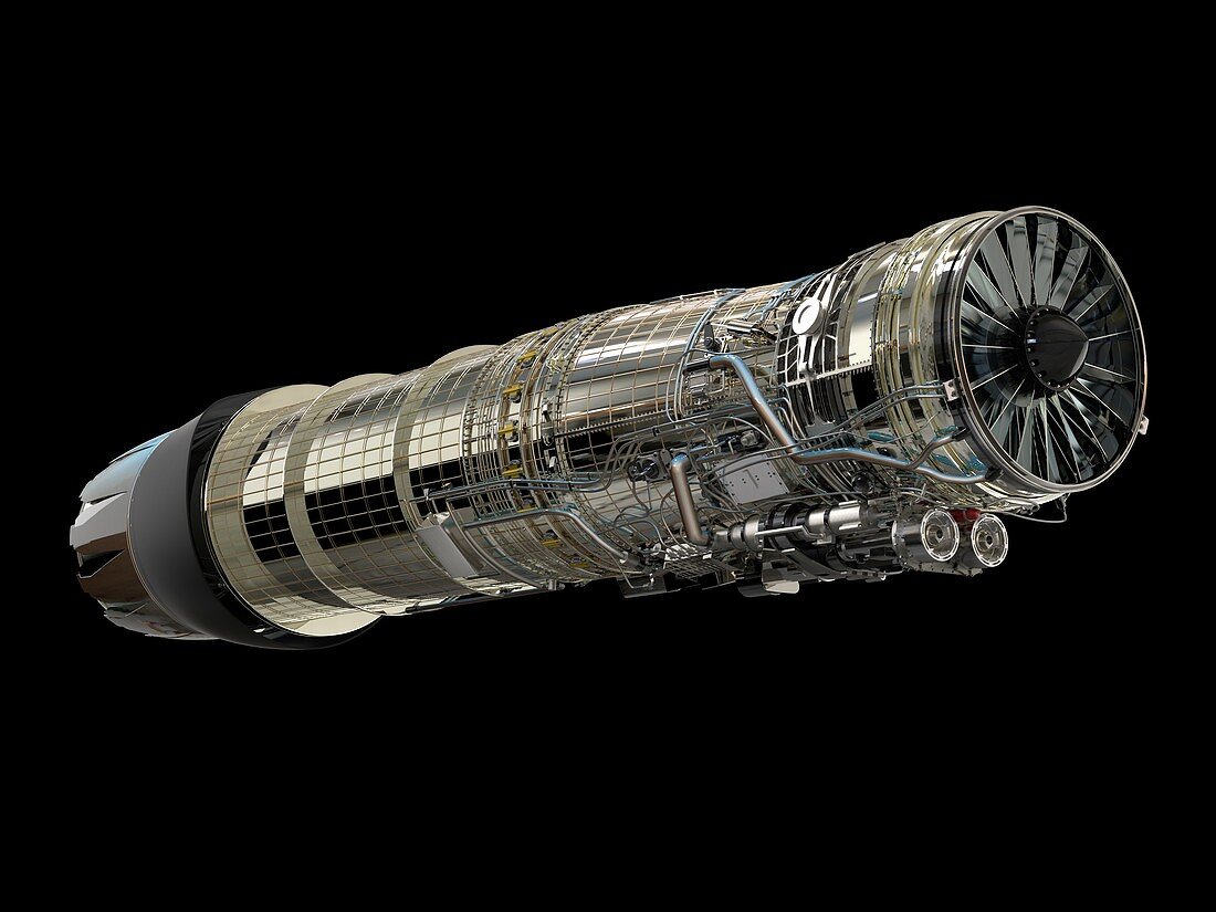 General Electric F110-400 jet engine, illustration