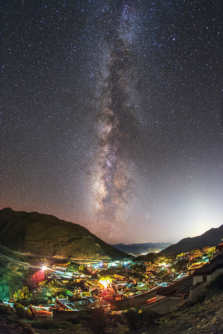 Milky Way over Ganden Monastery