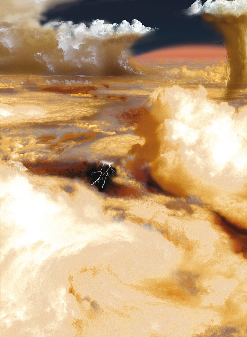 Cloudscape on Jupiter, illustration