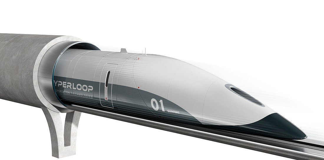 Hyperloop transport, illustration